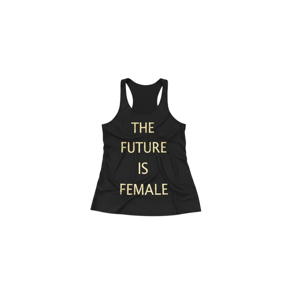 Bear Dance Tank Top Womens S Black The Future Is Female Graphic Racerback